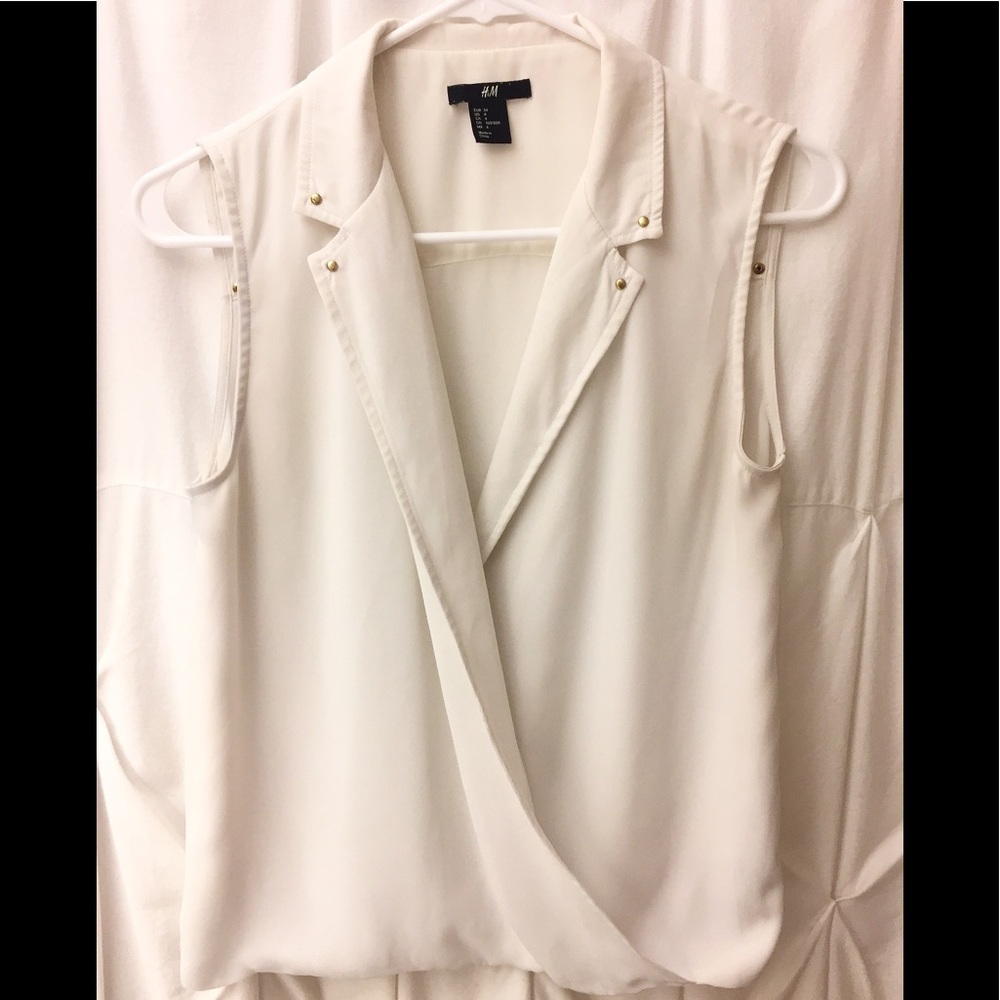 H&M Wrap Top with Gold Detail